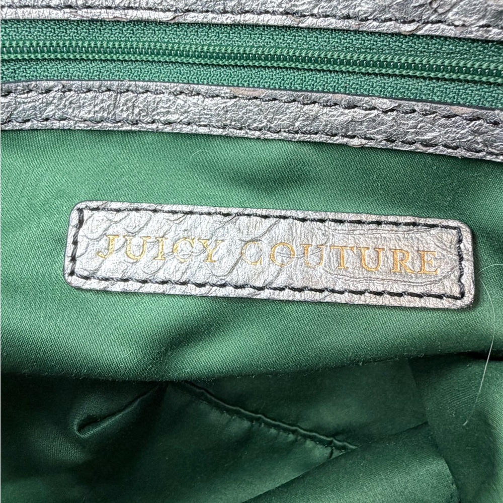 Y2K Juicy Couture Black Velvet & Leather Shoulder Bag - Picture 8 of 14